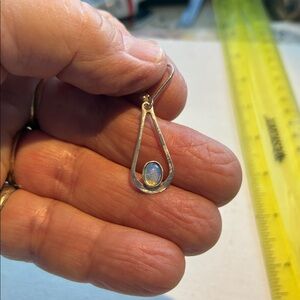 Elegant Silver Drop Earrings with Opal